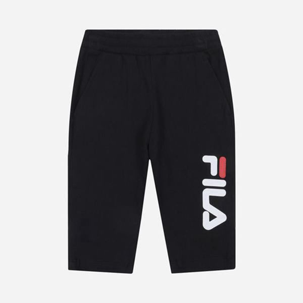 Fila Uno Warm Up Fleece Boy's Shorts - Black,NZ 342-19720